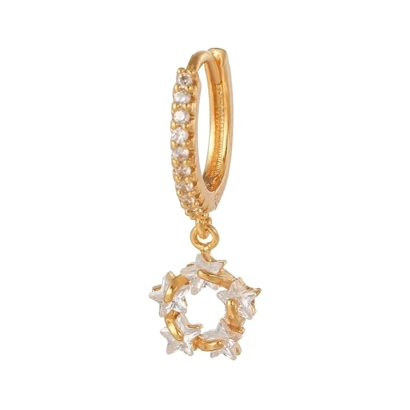 1 Piece Fashion Snake Butterfly Inlaid Zircon Brass Zircon 18K Gold Plated Drop Earrings