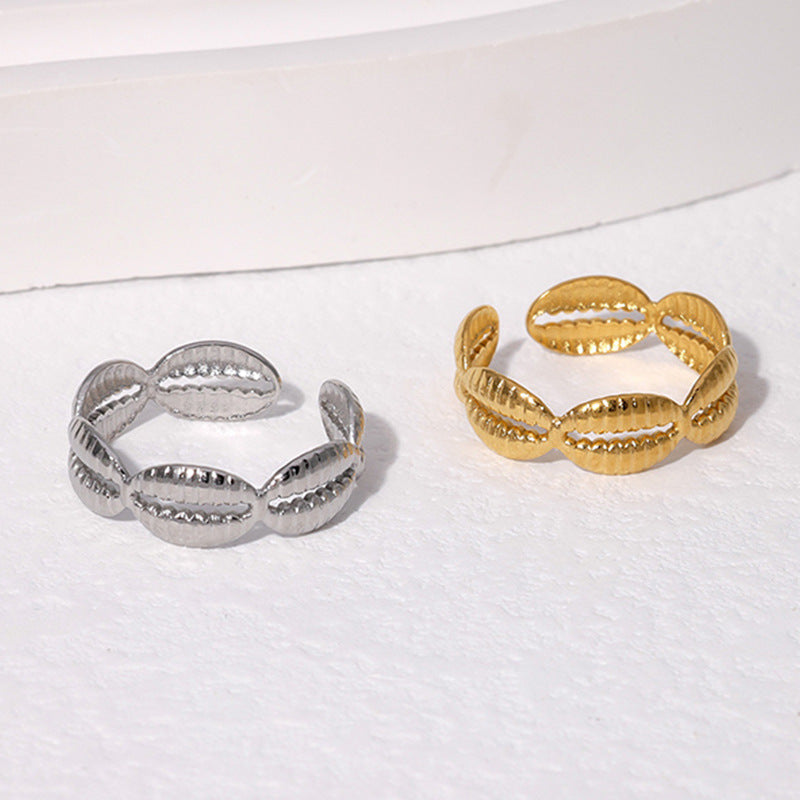 IG Style Shell Animal Chinese Zodiac Stainless Steel Electroplating Rings