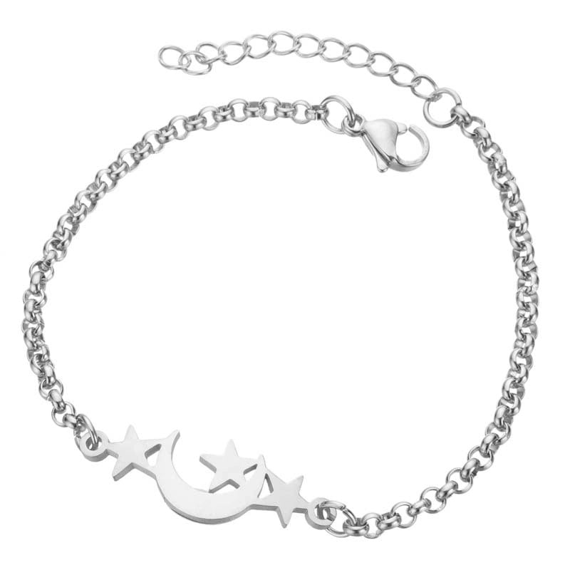 Women's Fashion Heart Butterfly Elephant Stainless Steel No Inlaid Bracelets Plating Stainless Steel Bracelets