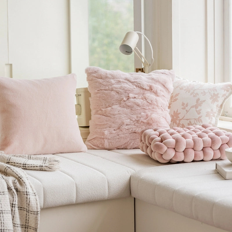 Light  Flower Sofa Pillowcase Style  Living Room Pink Girl Heart Pillow Bedside Cushion Bed