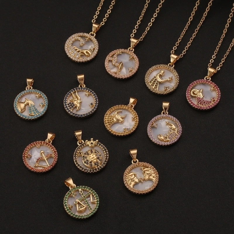 Copper Inlaid Zircon Copper Necklaces