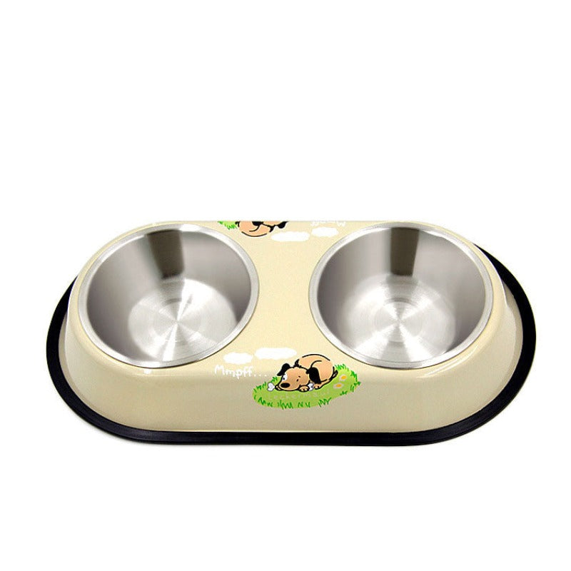 Dog Food And Water Dish