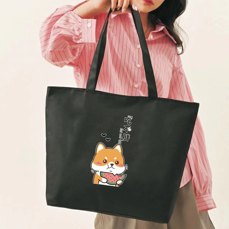 Women's Medium Canvas Letter Classic Style Square Zipper Shoulder Bag