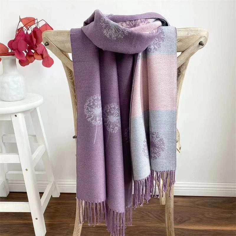Women's Cute Sweet Printing Imitation Cashmere Polyester Scarf