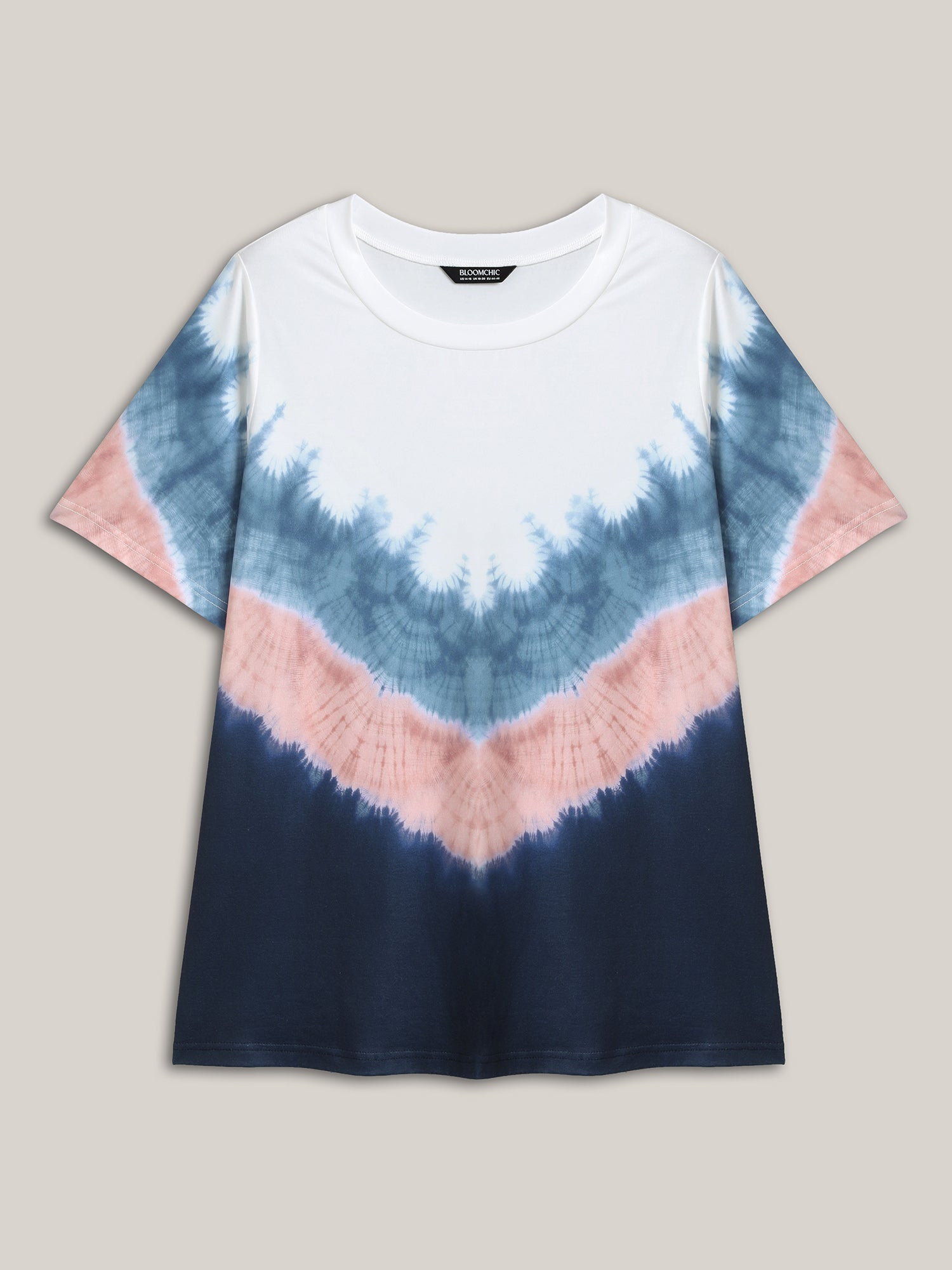 Tie-Dye Print Round Neck T-Shirt