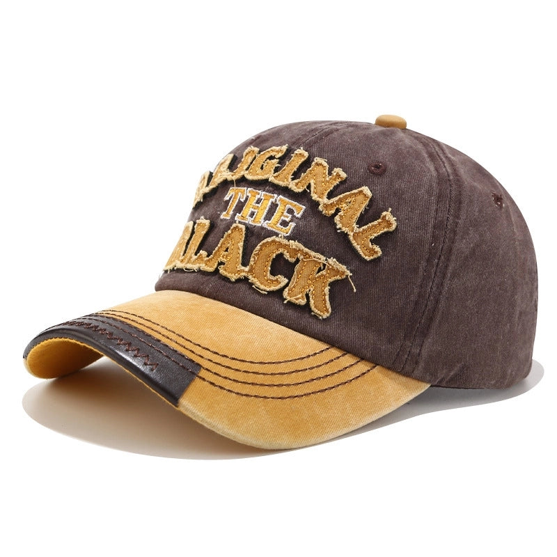 Unisex Retro Letter Curved Eaves Baseball Cap
