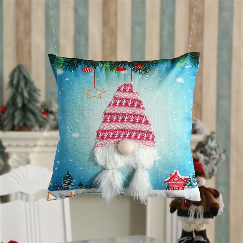 Christmas Fashion Geometric Cloth Pillow Case