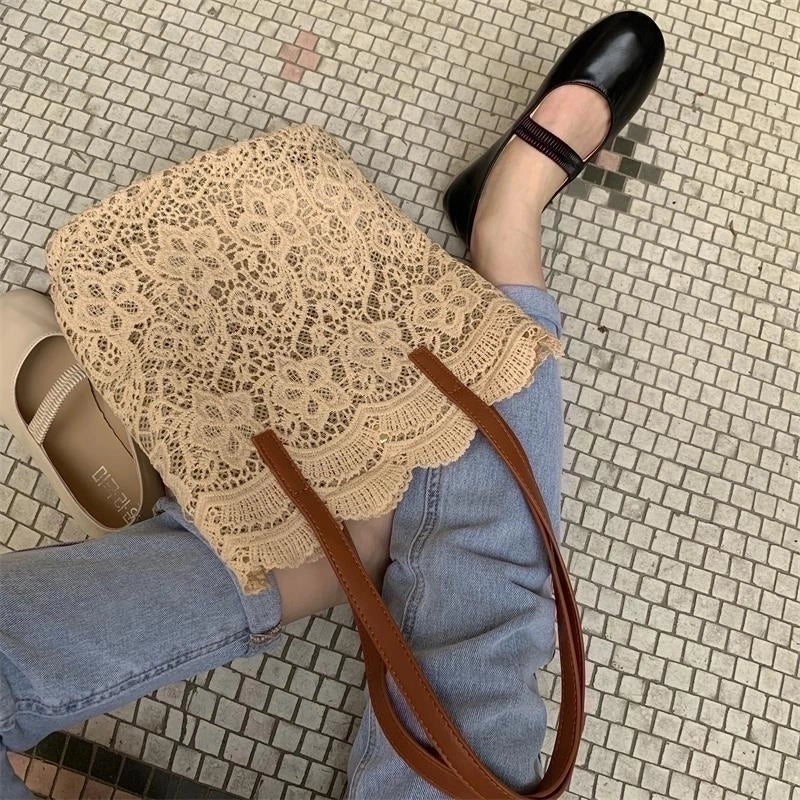 Women's Medium Spring&summer Silk Vacation Bucket Bag