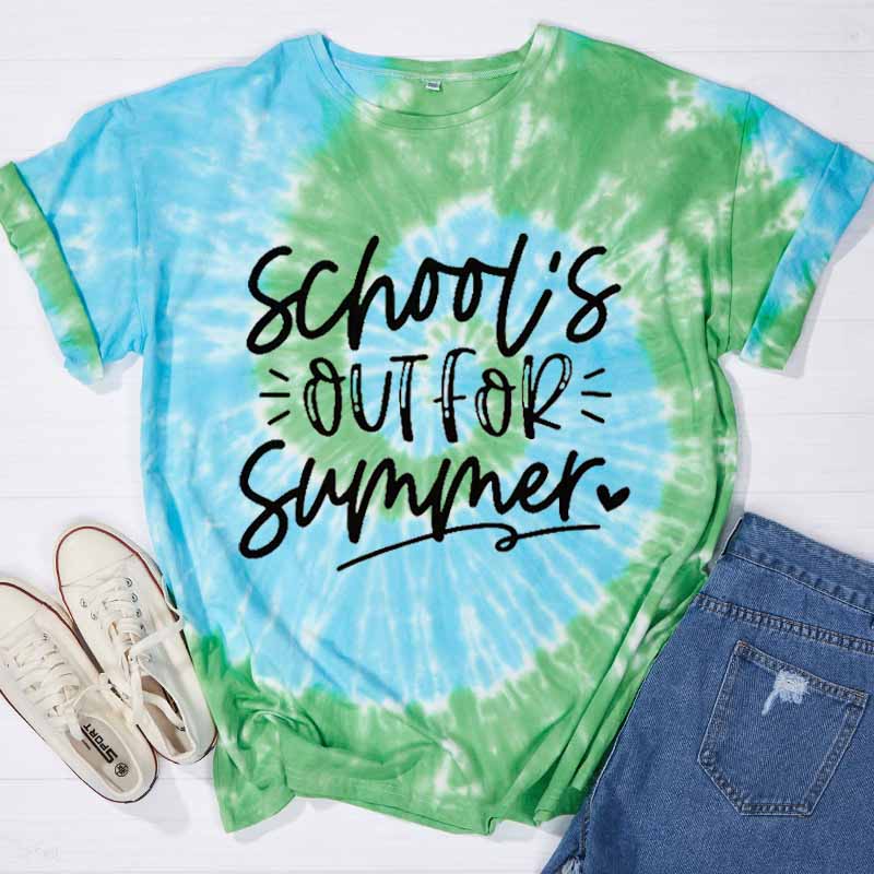 School's Out For Summer Teacher Tie-dye T-Shirt