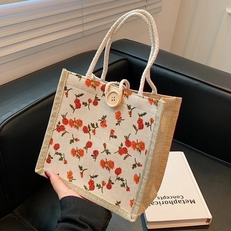 Women's All Seasons Canvas Vintage Style Handbag Square Bag