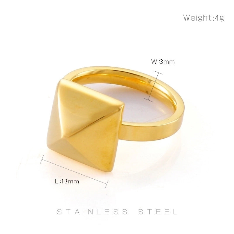 Stainless Steel 18K Gold Plated Fashion Geometric No Inlaid