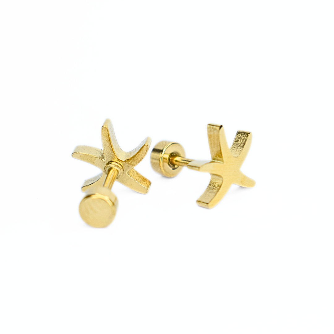 Starfish studs - Gold
