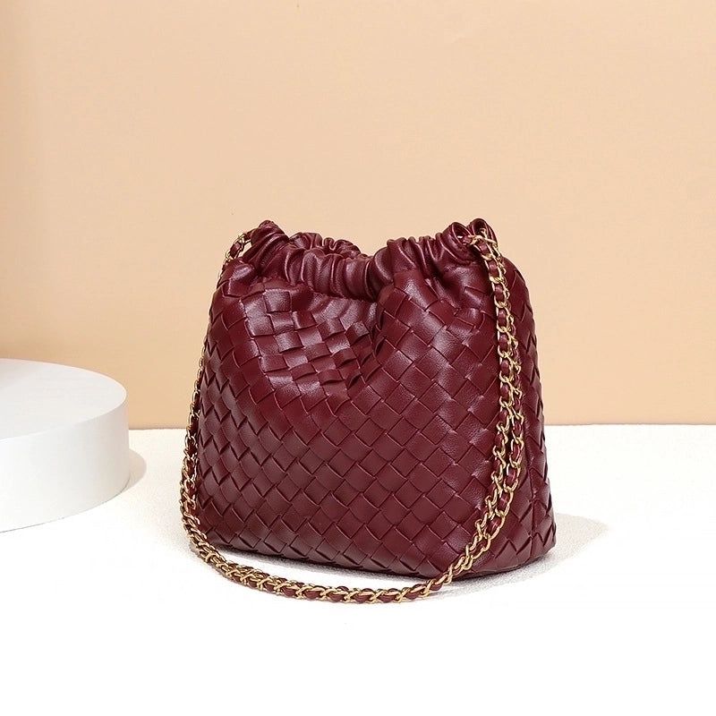 Women's Small Pu Leather Solid Color Vintage Style Classic Style Square Magnetic Buckle Underarm Bag