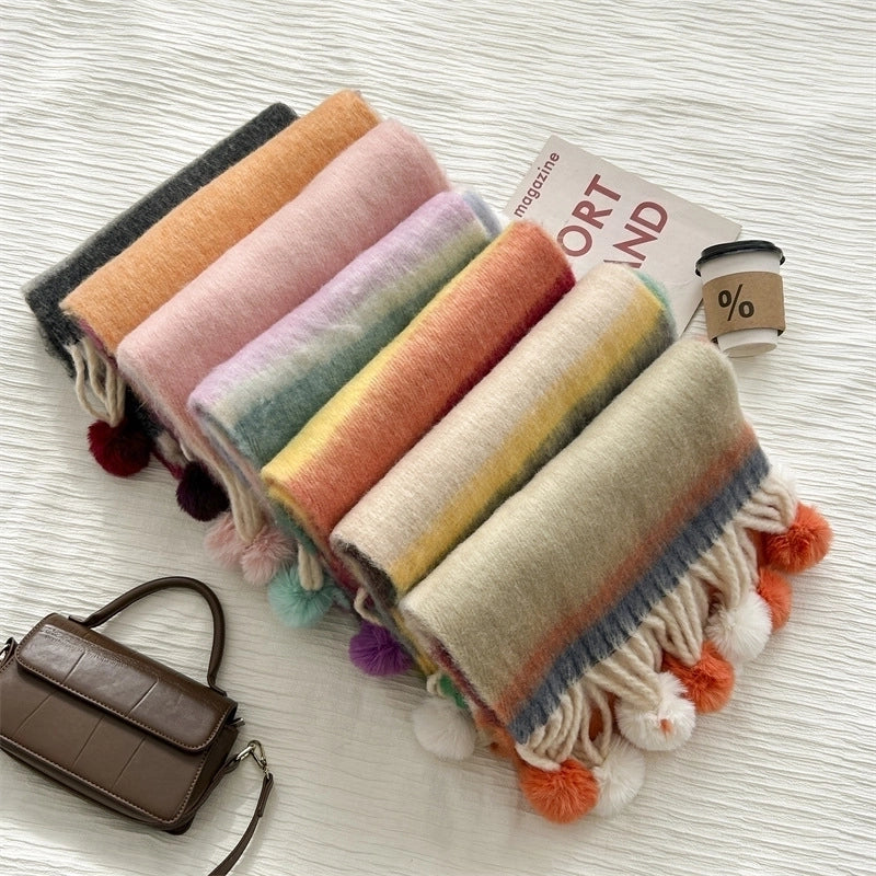 Women's Minimalist Solid Color Imitation Cashmere Scarf