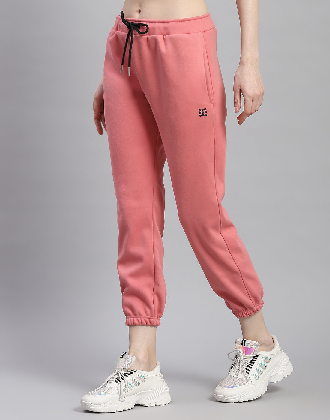 Women Pink Solid Regular Fit Winter Lower