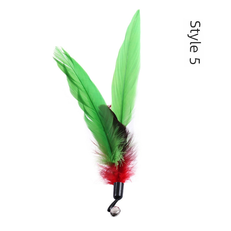 Cat Stick Replacement Head Cat Stick Feather Replacement Head Pearl Bird Cat Stick Accessories
