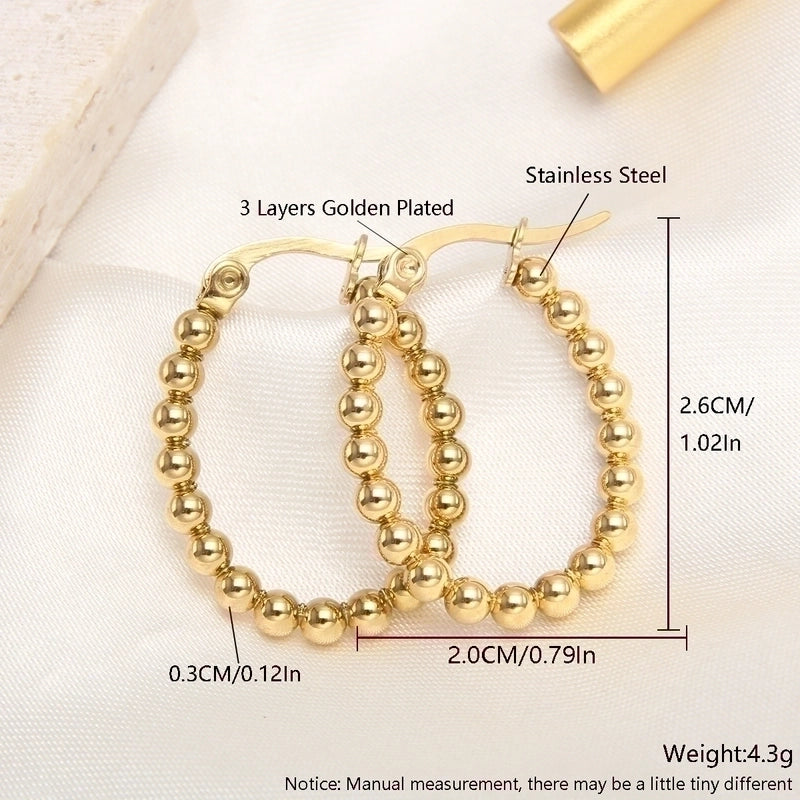 1 Pair Basic Minimalist Triangle Plating 304 Stainless Steel 18K Gold Plated Gold Plated Ear Studs