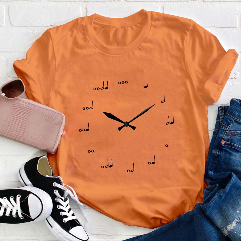 Music Clock Teacher T-Shirt