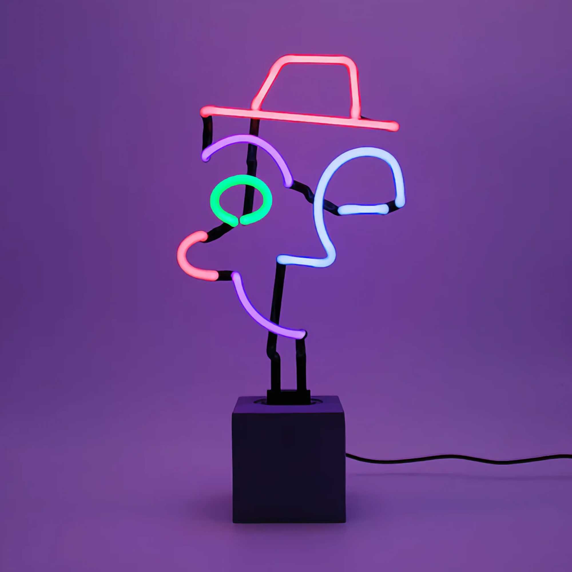 Neon Art. wink face