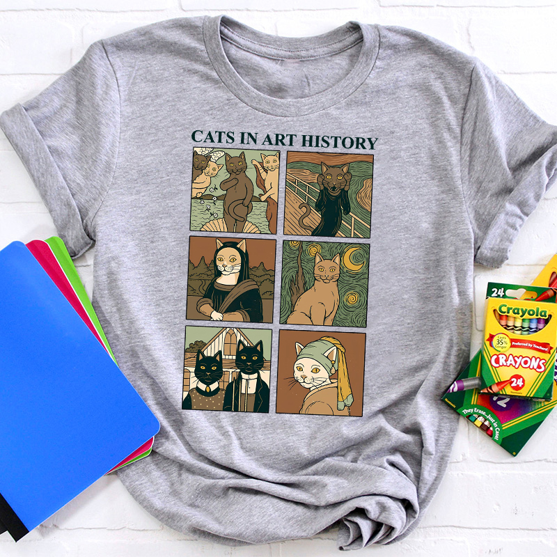 Cat In Art History Teacher T-Shirt