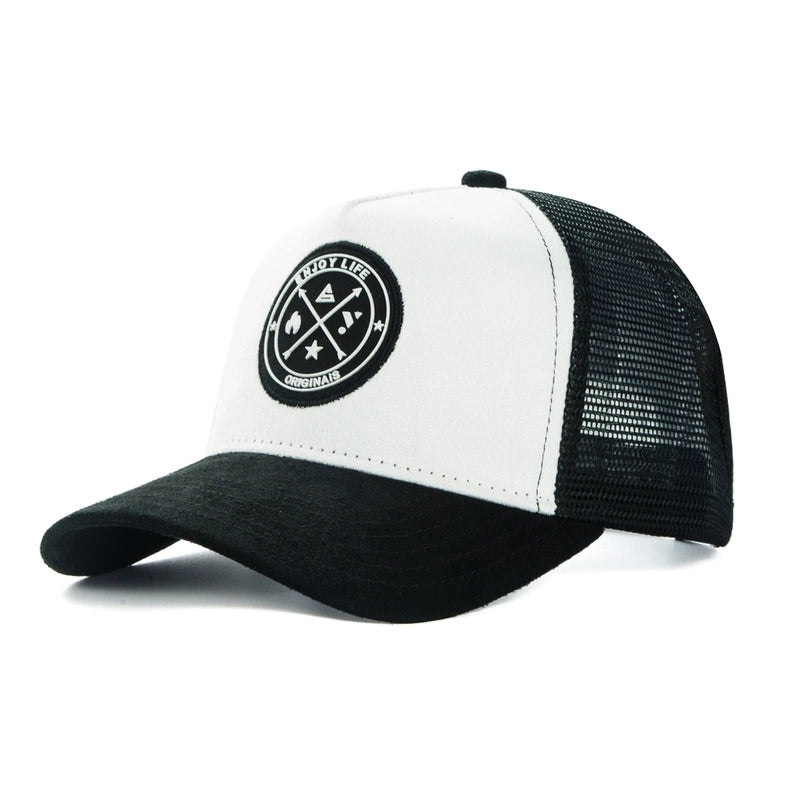 Unisex Minimalist Color Block Star Hollow Out Curved Eaves Baseball Cap