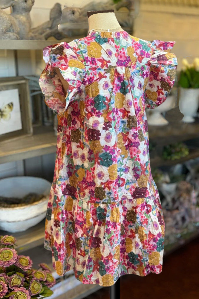 Colorful Floral Printed Dress