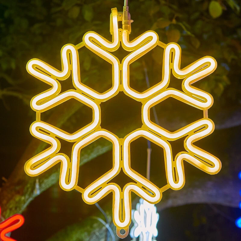 Christmas LED Snowflake Waterproof Decoration Hanging Light