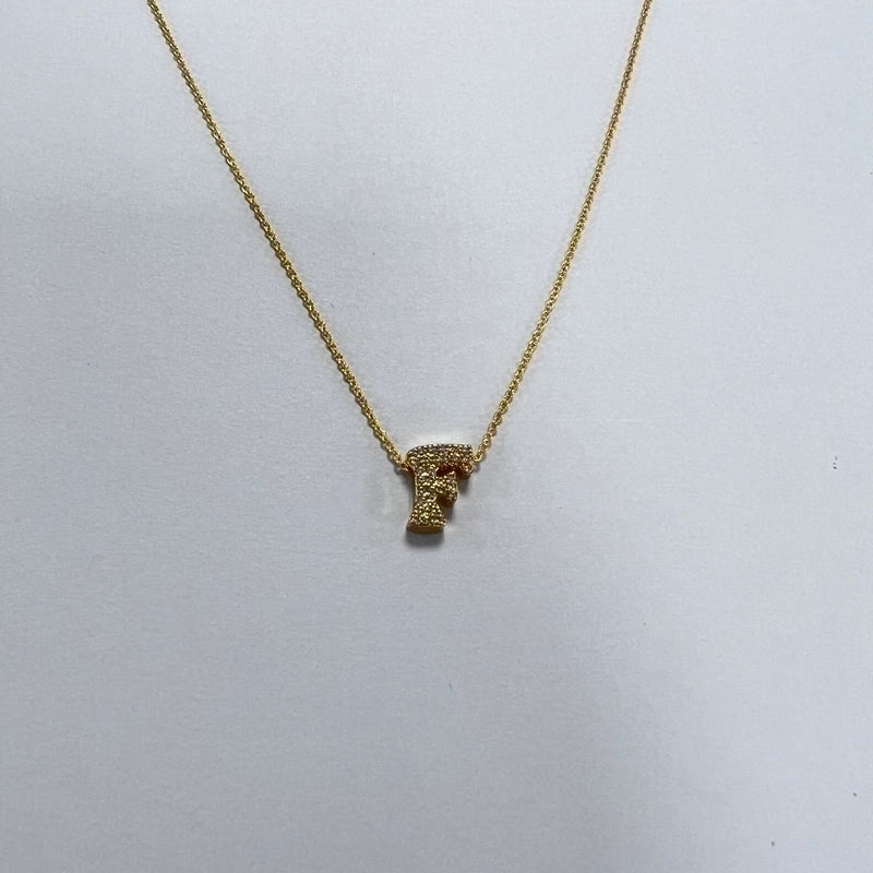 Minimalist Letter Copper Zircon Necklace In Bulk