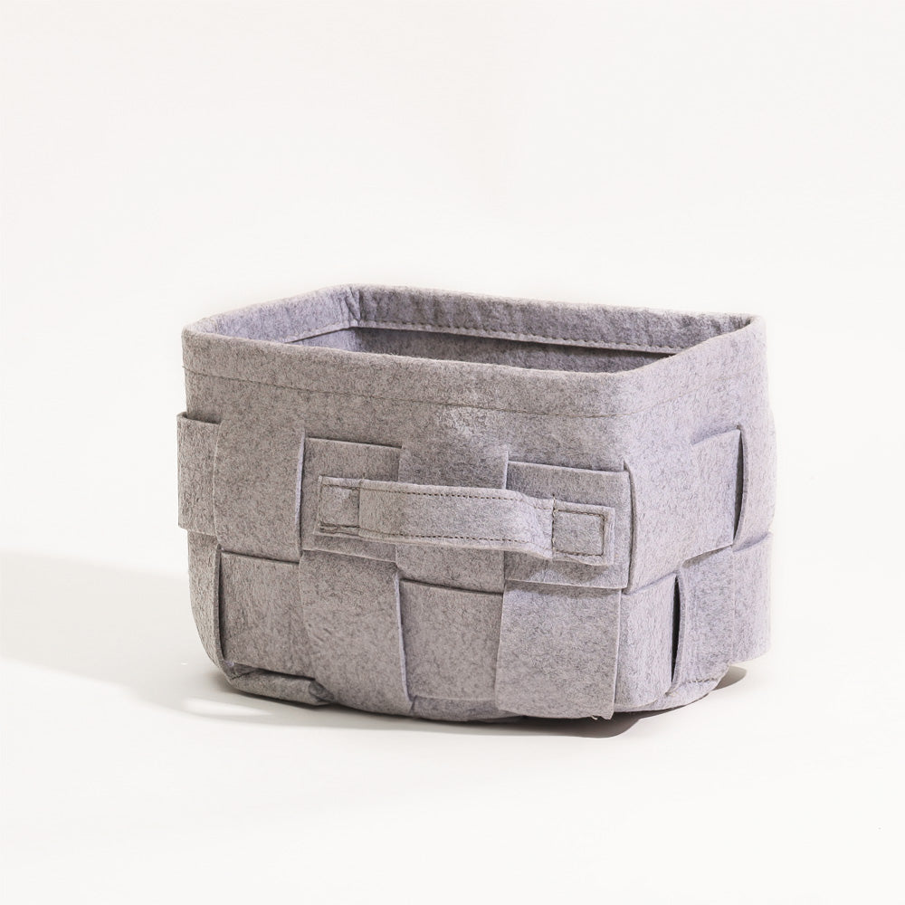 Entwine Felt Storage Basket Small - Grey