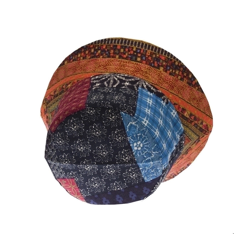 Unisex Ethnic Style Lattice Flowers Flat Eaves Bucket Hat