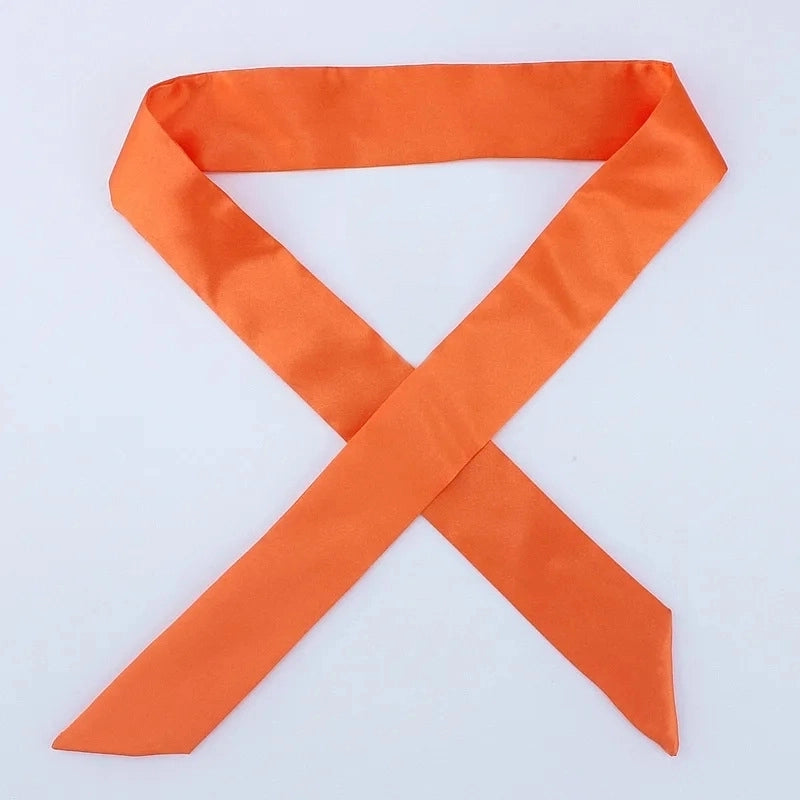 Women's Minimalist Solid Color Satin Silk Scarves