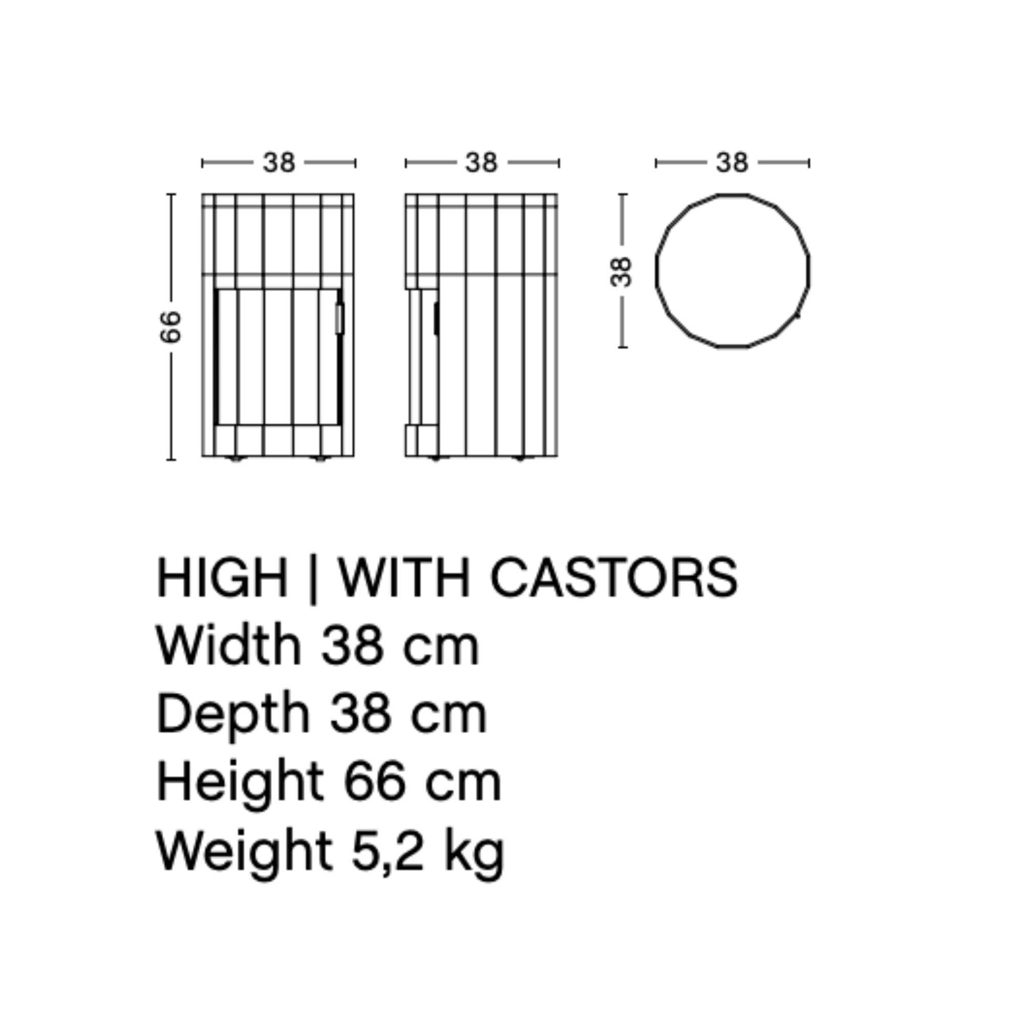 HAY Facet Cabinet High. Misty Blue