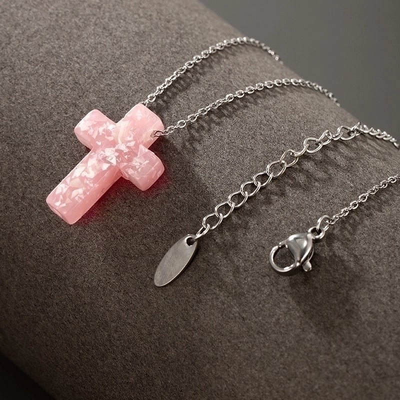 304 Stainless Steel Plastic XUPING Minimalist Hexagram Cross Pendant Necklace
