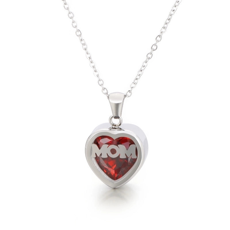 Stainless Steel Titanium Steel 18K Gold Plated Fashion Plating Heart Necklace