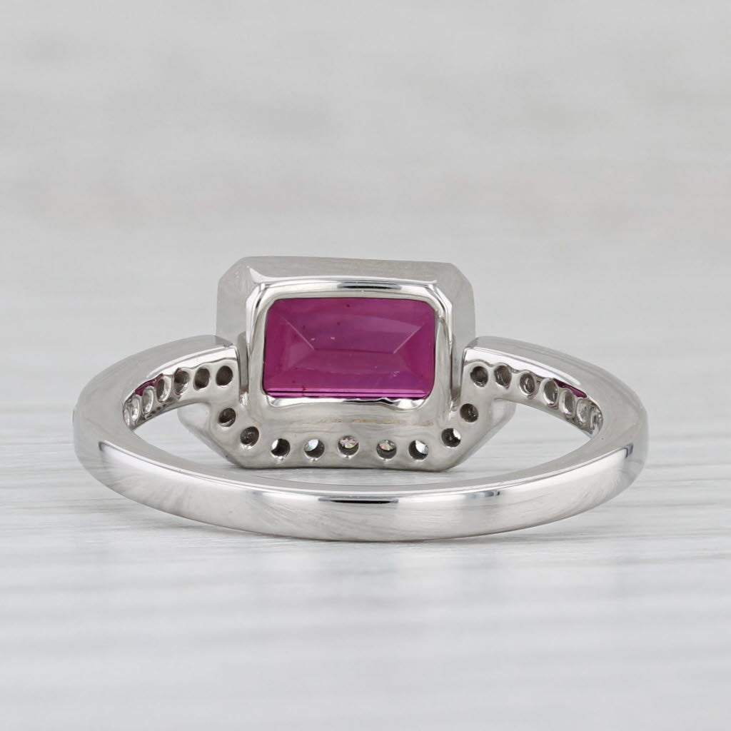 New 2.01ctw Rhodolite Garnet Diamond Ring 950 Platinum Size 6.75