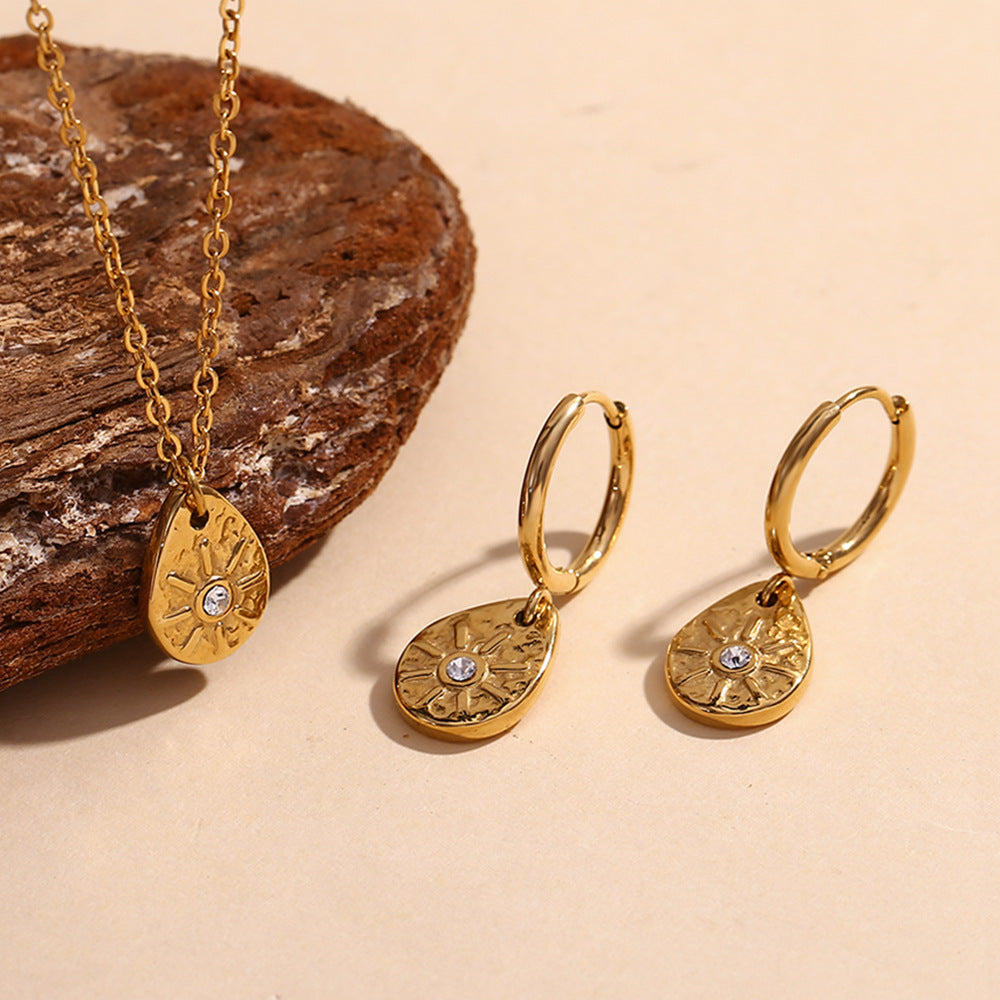 Fashion Irregular Geometric Stainless Steel 18K Gold Plated Necklaces