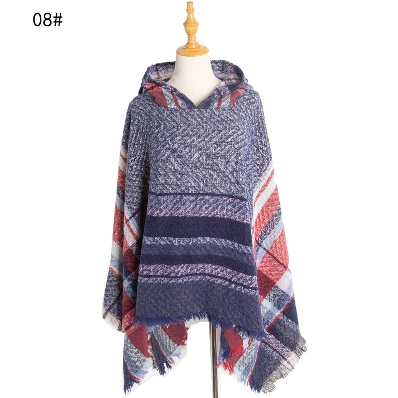 Women's Streetwear Lattice Polyester Tassel Shawl