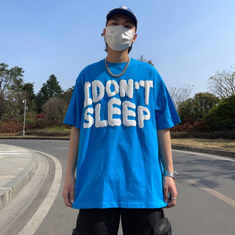 I Don't Sleep Puff Print Tee