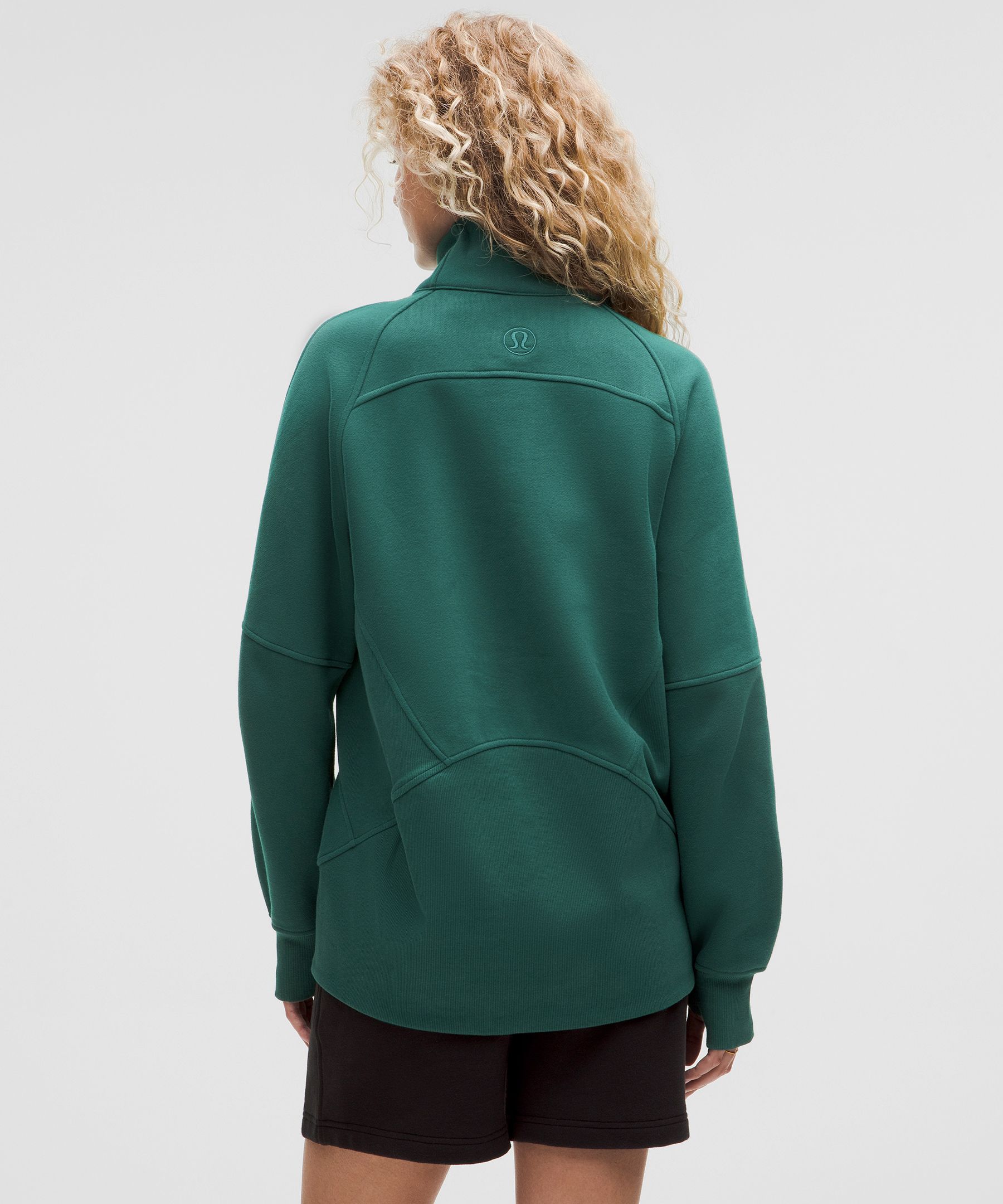 Scuba Oversized Funnel-Neck Half Zip Long