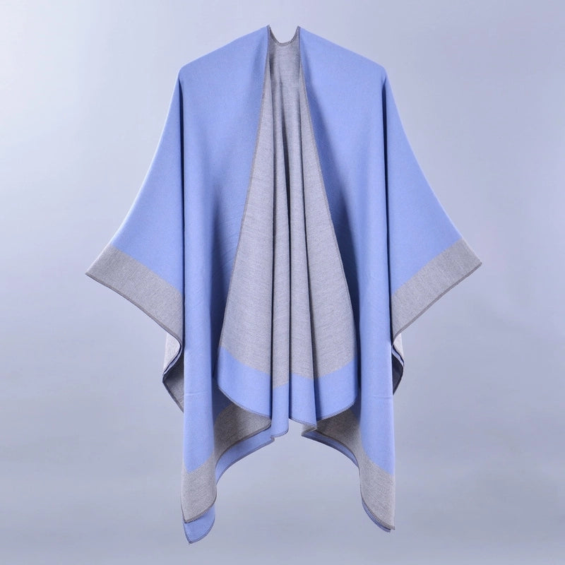 Women's Casual Color Block Imitation Cashmere Shawl