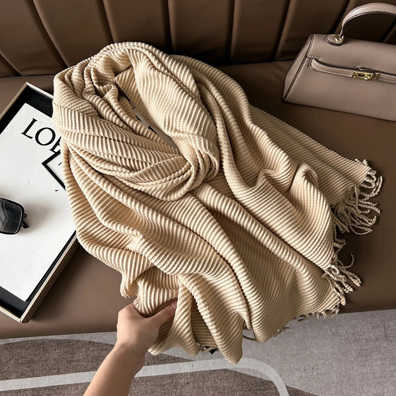 Women's Basic Solid Color Polyester Scarf