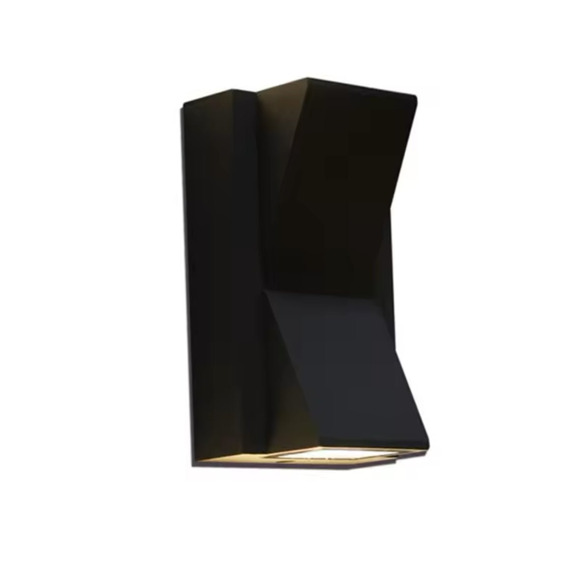 Modern Black LED Wall Light - Angular Design ( one direction)