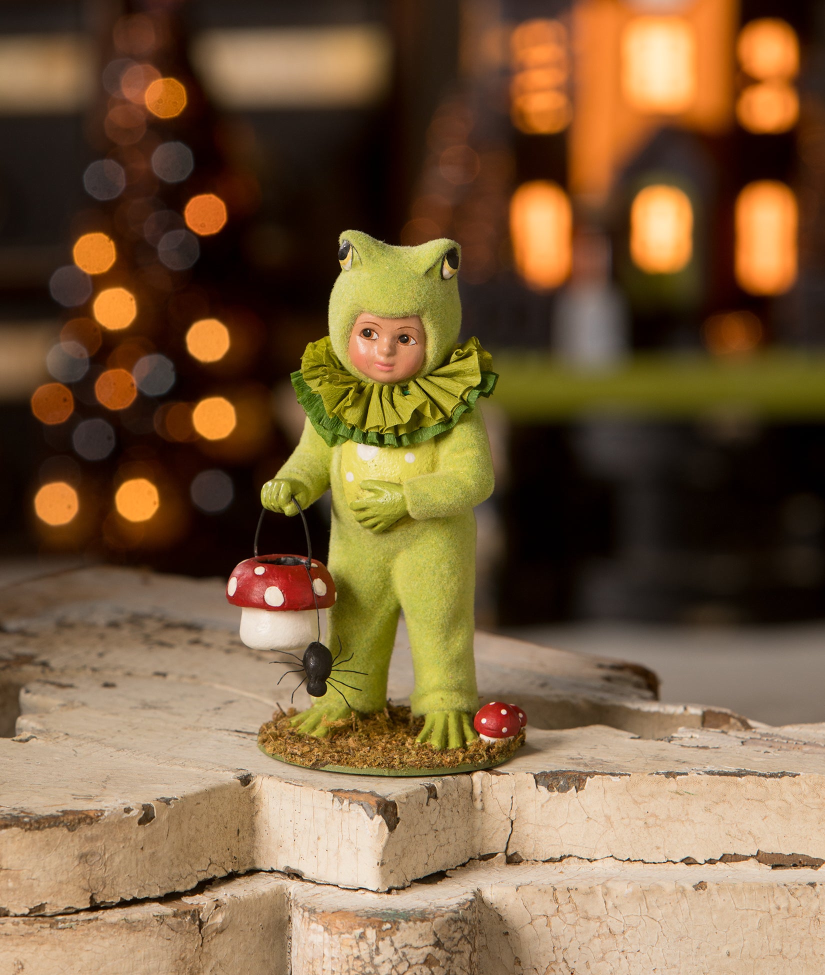 Dressed Up Manny Frog Figurine