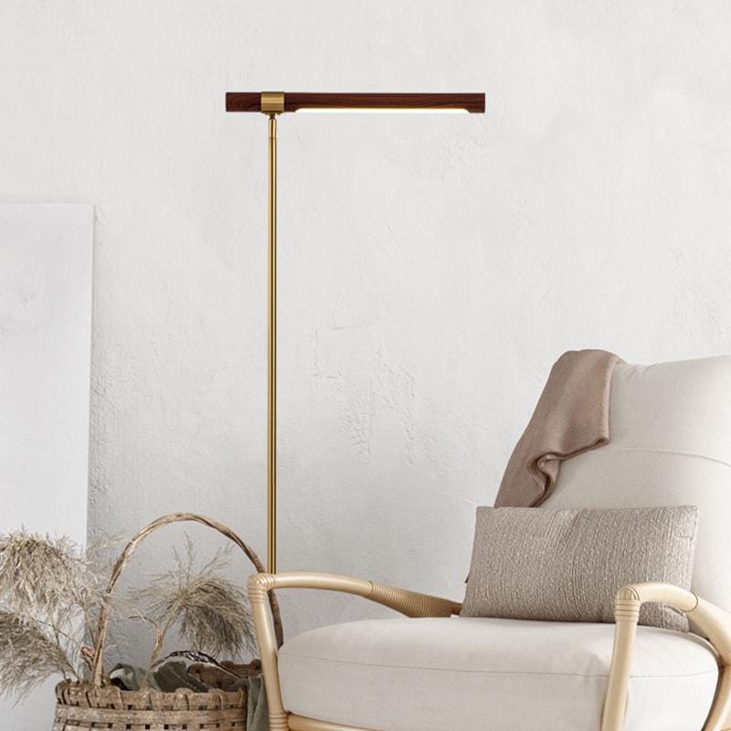 Halden | Wooden Finish Modern Floor Lamp