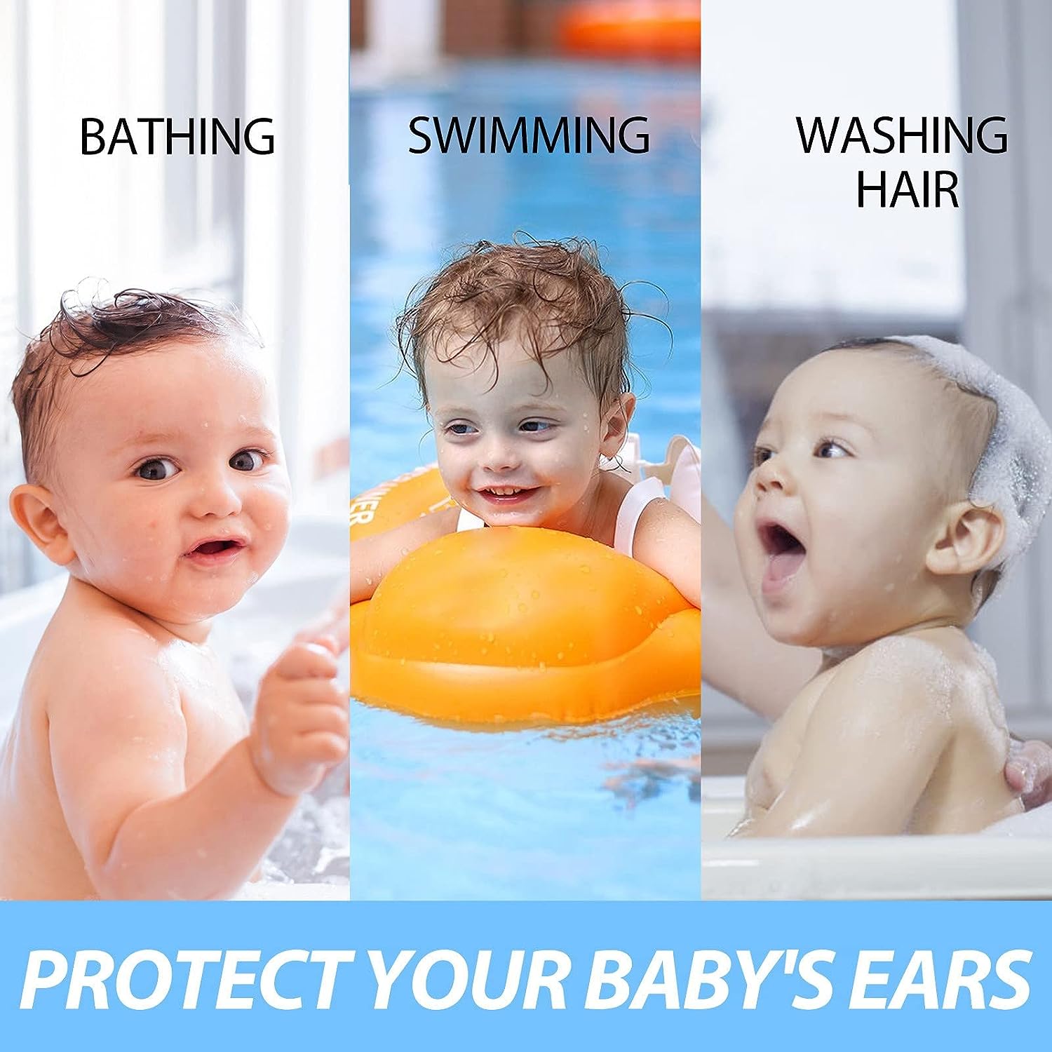 Baby Waterproof Ear Patch Stickers Ear Protector Swimming Bath Shampoo