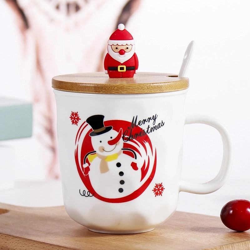 Christmas Christmas Cartoon Ceramics Mug 1 Set