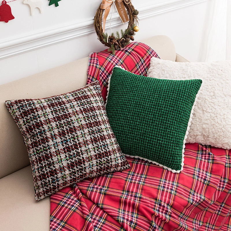 Christmas  Classic Style Christmas Tree Snowman Snowflake Cotton Pillow Cases Couch & Sofa Decor
