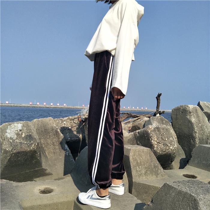 Velvet Side Striped Trousers