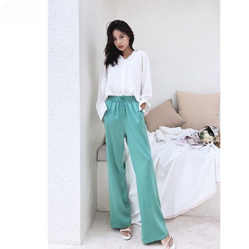 Wide Leg High Waist Casual Summer Pants