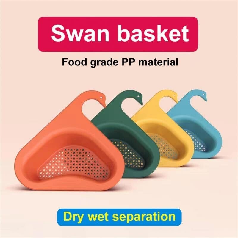 🎉 New Year Promotion-Buy 1 Get 1 Free 🎉 -Kitchen Sink Drain Basket Swan Drain Rack